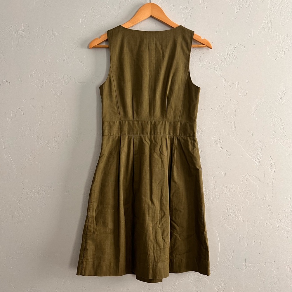 J. Crew Olive Green Sleeveless Dress - Picture 5 of 6